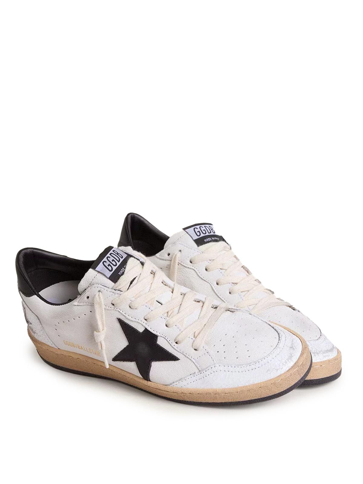 Golden Goose Ball Star White Black women's sneakers